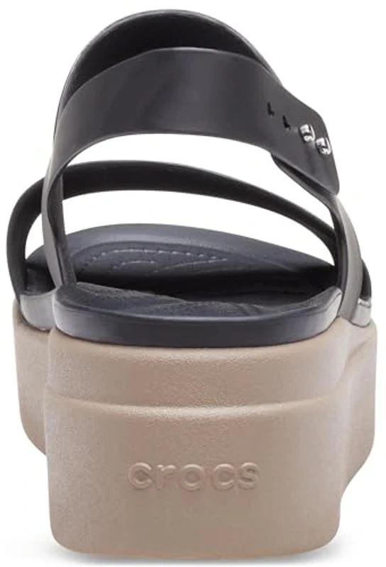 Crocs Mujer Brooklyn Low Wedge Sandalia, Black/Mushroom, 37/38 EU - Imagen 2