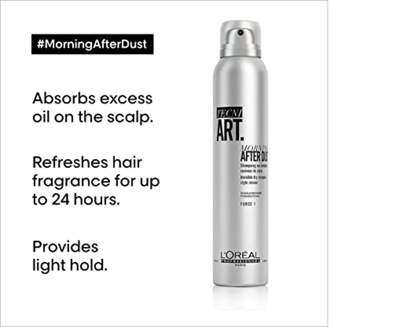 L'Oréal Professionnel, Champú Seco Invisible, Fragancia Fresca, Cabello Graso, Volume Refresh, TecniART, 200ml - Imagen 2