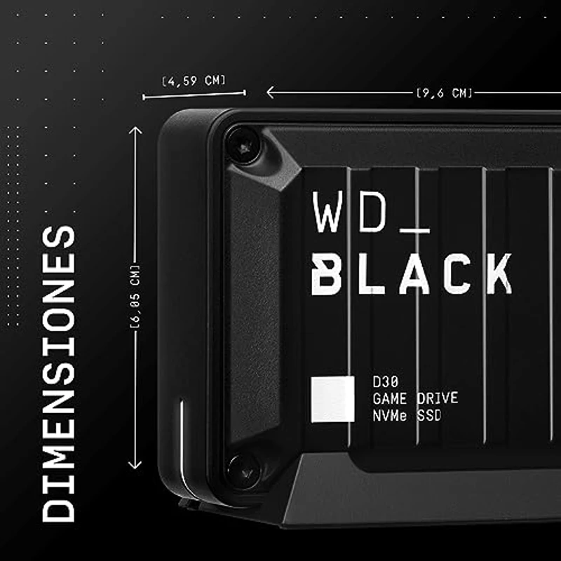 WD BLACK D30 de 1 TB Game Drive SSD: velocidades aceleradas de hasta 900 Mb/s , compatible con la serie XS de Xbox y PlayStation 5 - Imagen 2