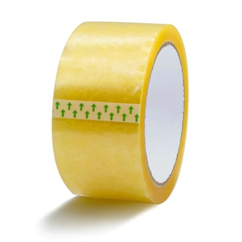 RAYLU PAPER® - Rollos de Precinto, Cinta Adhesiva para Embalaje de Cajas de Envío Resistente y Extra Fuerte, 66 metros x 50 mm de ancho (1 unidad-ECO, Transparente) - Imagen 1