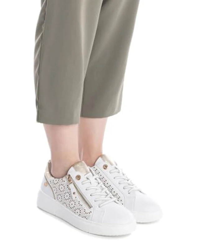 XTI - Zapatilla Mujer Blanco - Calzado Cómodo y Versátil - Moda Casual - Modelo 14362801 (Talla 38) - Imagen 2