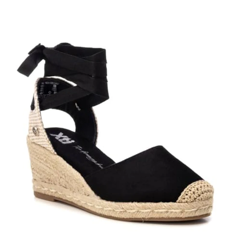 XTI - Sandalias con Cuña Mujer Negro - Calzado Cómodo y Versátil - Moda casual - Modelo 14384102 (Talla 40) - Imagen 2