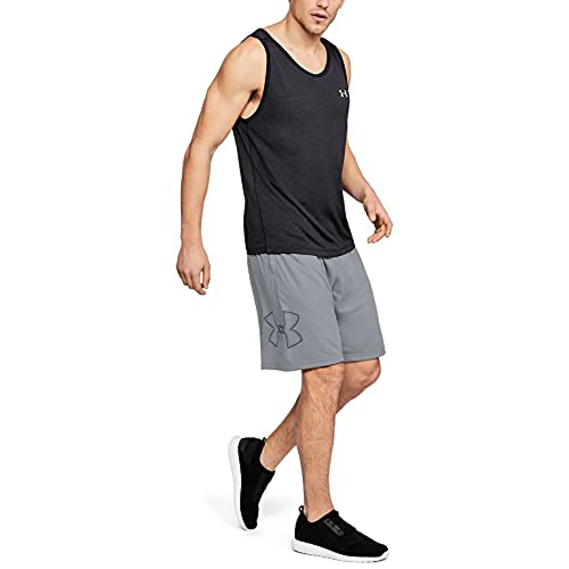 Under Armour Tech Graphic Short Pantalones cortos, Steel, L Hombre - Imagen 3