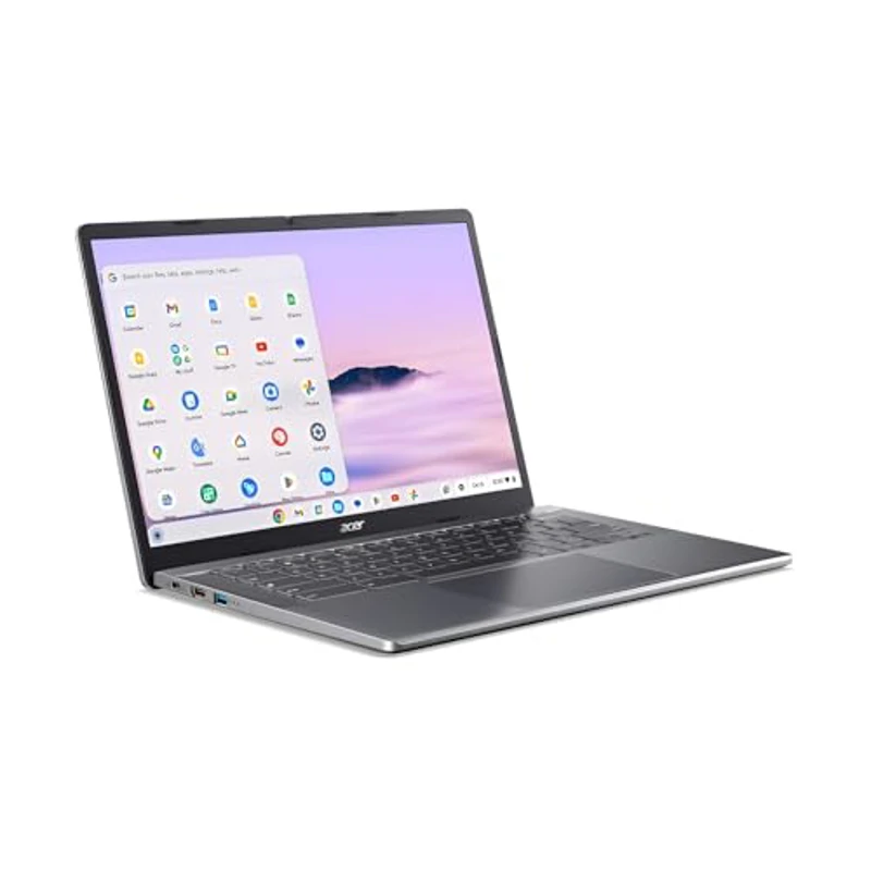 Acer Chromebook Plus 514 - Ordenador Portátil 14'' (AMD Ryzen 3 7320C, 8 GB RAM LPDDR5X, 256 GB SSD, Chrome OS, AMD Radeon Graphics) Color Gris - Teclado QWERTY Español retroiluminado - Imagen 2