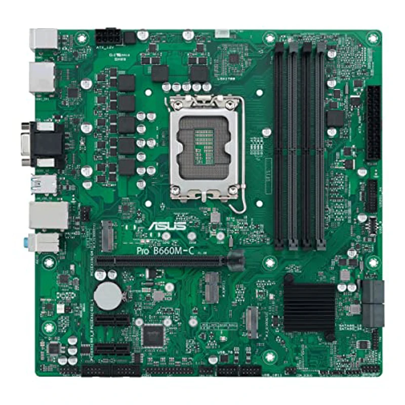 ASUS Technology Holland B.V. Pro B660M-C D4-CSM Placa Base mATX, Intel B660, LGA1700, DDR4, PCI 4.0, LAN Intel 1Gb Realtek 7.1 Surround, 2xM.2, 4xSATA 6GB/s, USB 3.2 Gen 1 Control Center Express Negro - Imagen 2