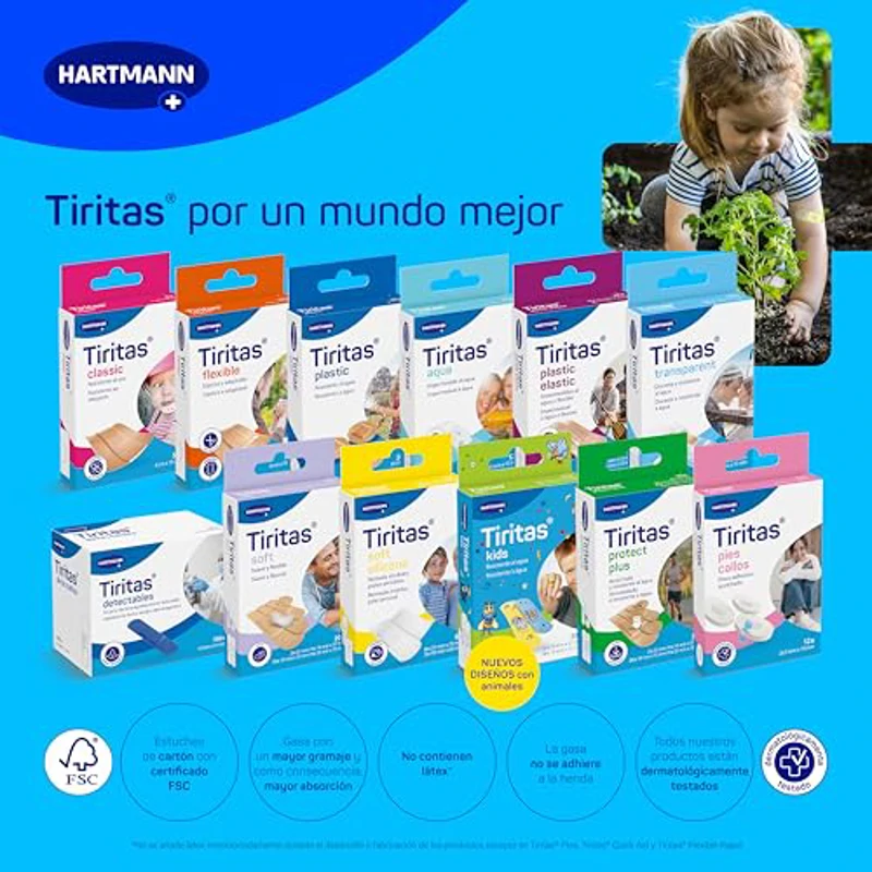 Tiritas Plastic: Apósitos hipoalergénicos, transpirables e impermeables. Protegen las heridas de la suciedad; 6x10cm; 10 Unidades - Imagen 2