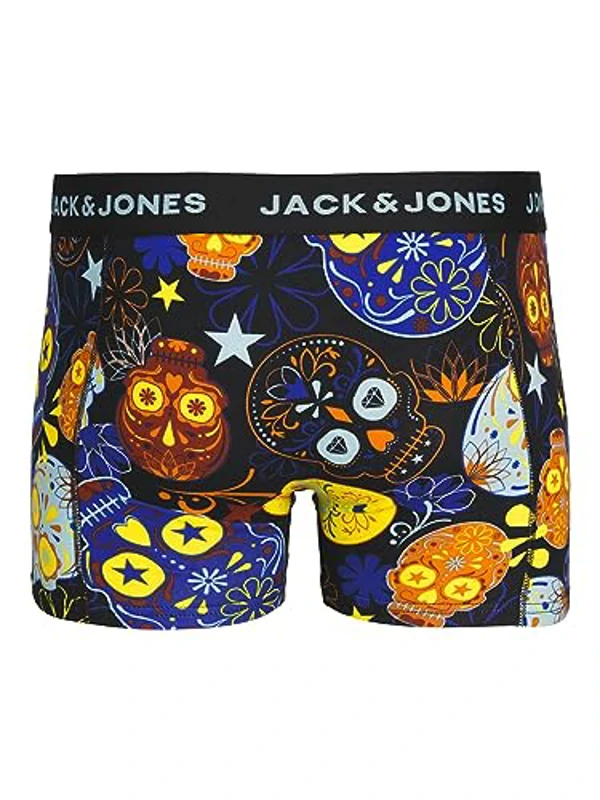 JACK & JONES Hombre Jacjames Trunks 3 Pack Bóxer,Black/Yellow,L - Imagen 2