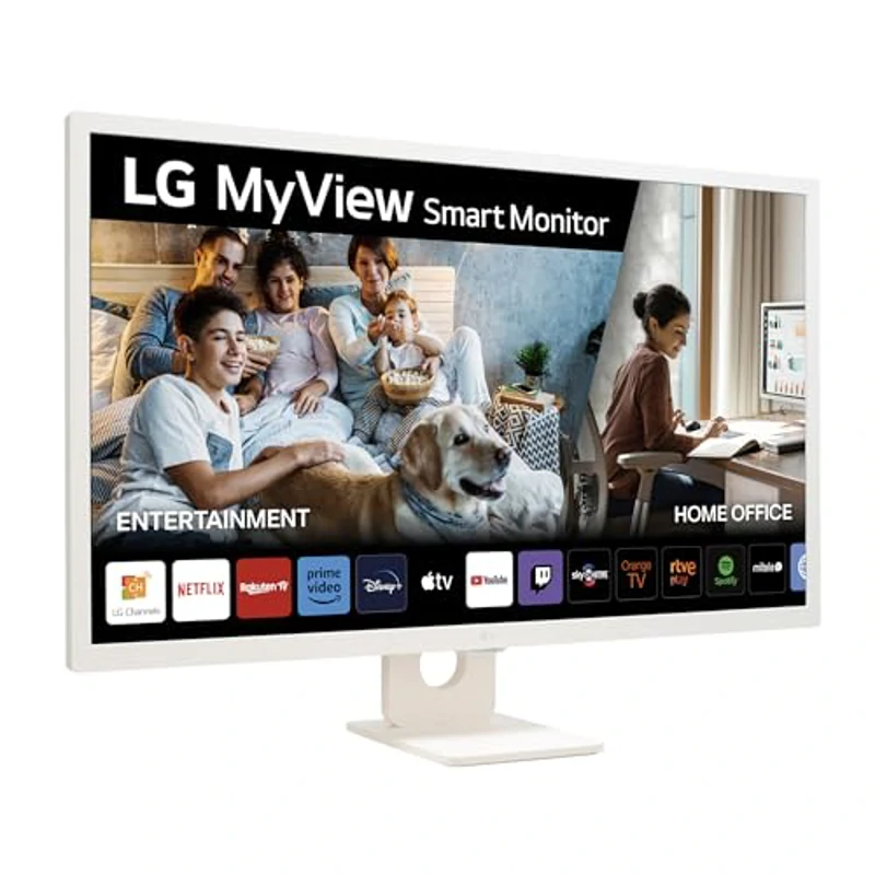 LG 32SR50F-W - Smart Monitor, 32 Pulgadas, Pantalla IPS, Full HD, WebOS 23, 1920x1080, 16:9, Sin Cámara, ThinQ App, Blanco - Imagen 1