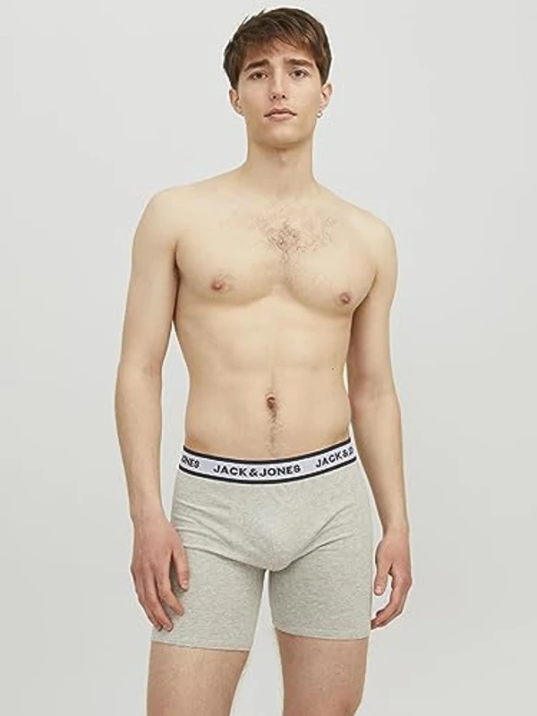 JACK & JONES Boxer Briefs 3-Pack Boxer Briefs Light Grey Melange S Light Grey Melange S - Imagen 3