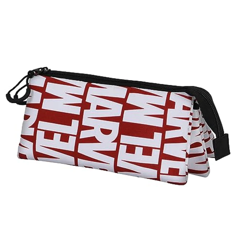 Marvel Marvelmania-Estuche Portatodo Triple ECO, Rojo, 23 x 11 cm - Imagen 1