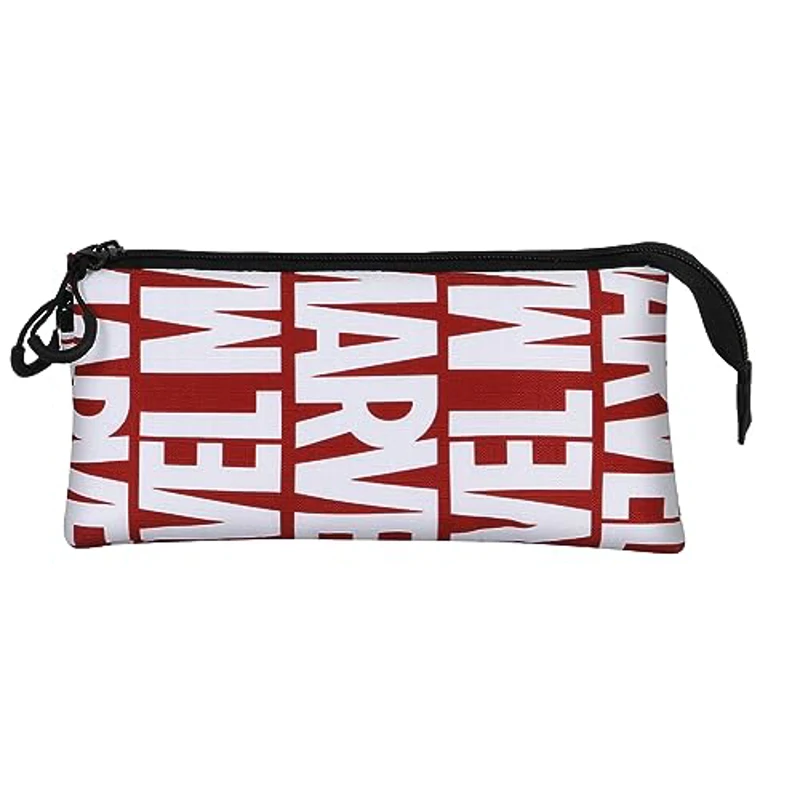 Marvel Marvelmania-Estuche Portatodo Triple ECO, Rojo, 23 x 11 cm - Imagen 2