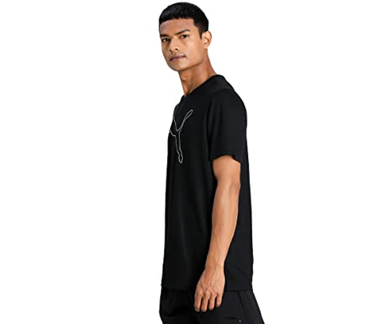 PUMA Performance Cat tee M Camiseta, Hombre, Black - Imagen 2