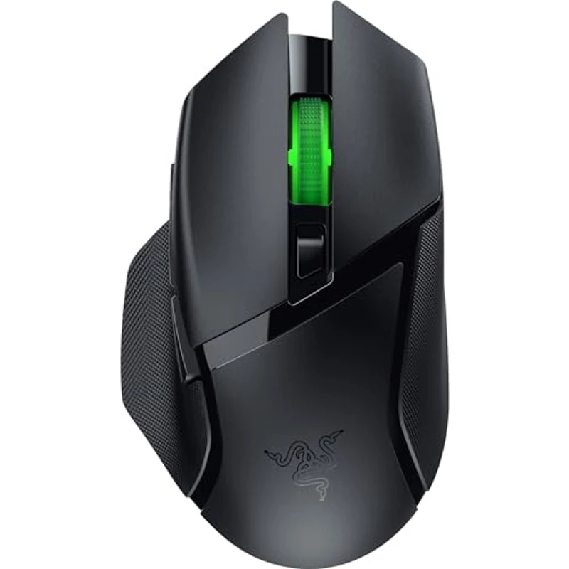 Razer Basilisk V3 X HyperSpeed - Mouse da gioco Wireless personalizzabile (Forma ergonomica con 9 controlli personalizzabili, HyperSpeed Wireless, Bluetooth, Sensore Ottico avanzato 5G 18K) Nero - Imagen 1