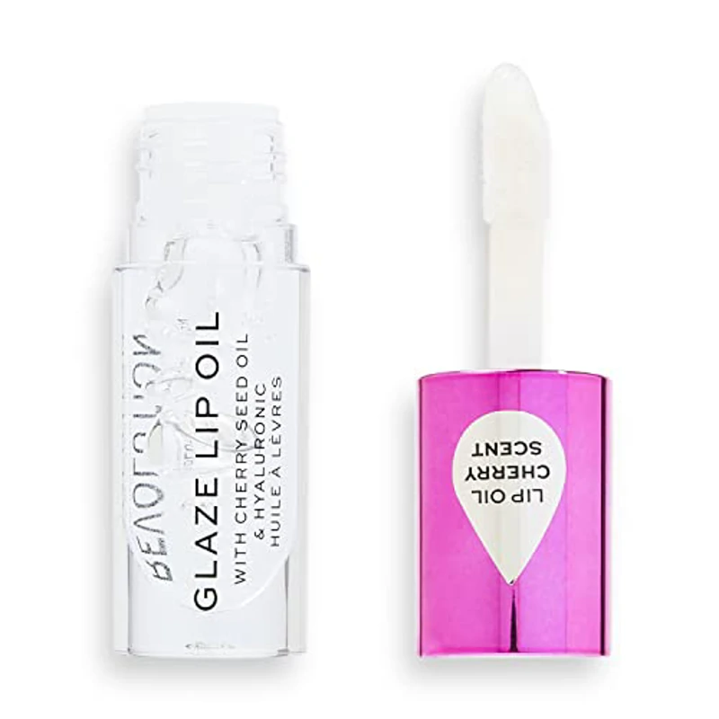 Makeup Revolution, Aceite Labial Glaze, Aceite Labial Nutritivo, Lust Clear, 4.6ml - Imagen 2