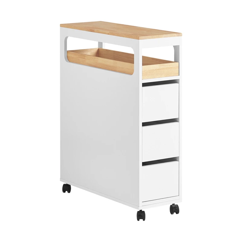 SoBuy BZR54 niche rack con 3 cajones y 1 bandeja extraíble estante de cocina con estante para carrito de baño enrollable - Imagen 1