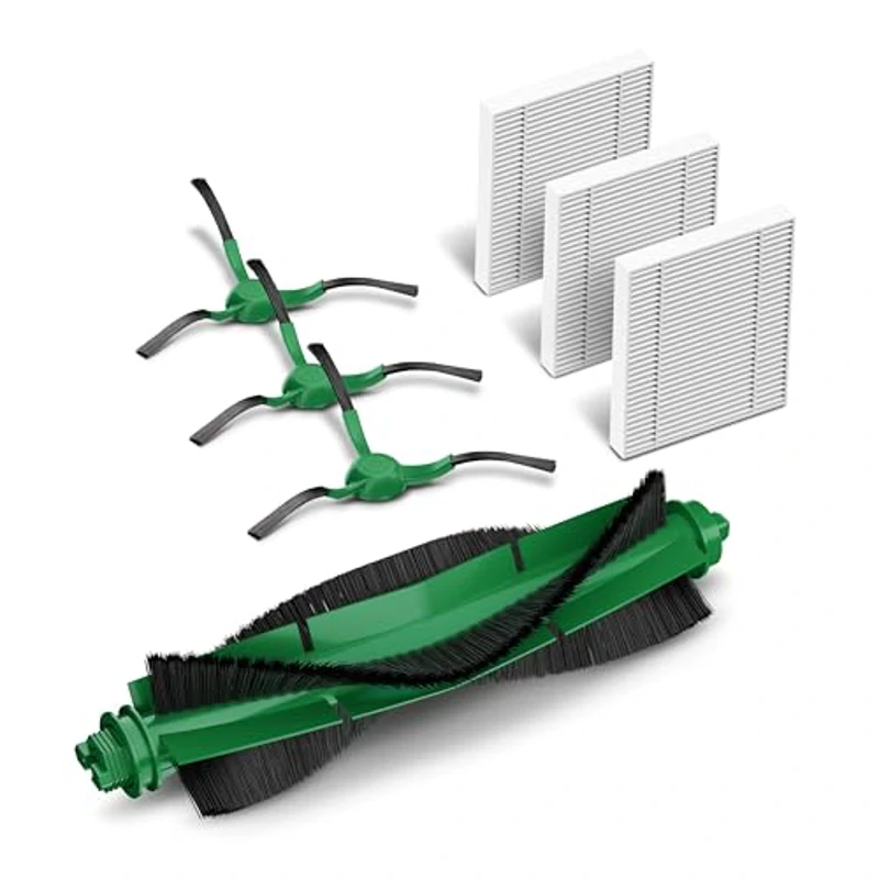 iRobot - Repuesto original de Roomba -Kit de recambio de accesorios para robots serie Roomba 105 y - Pack con 3 filtros, 3 cepillos para esquinas y bordes y 1 cepillo multisuperficie de cerdas - Imagen 1