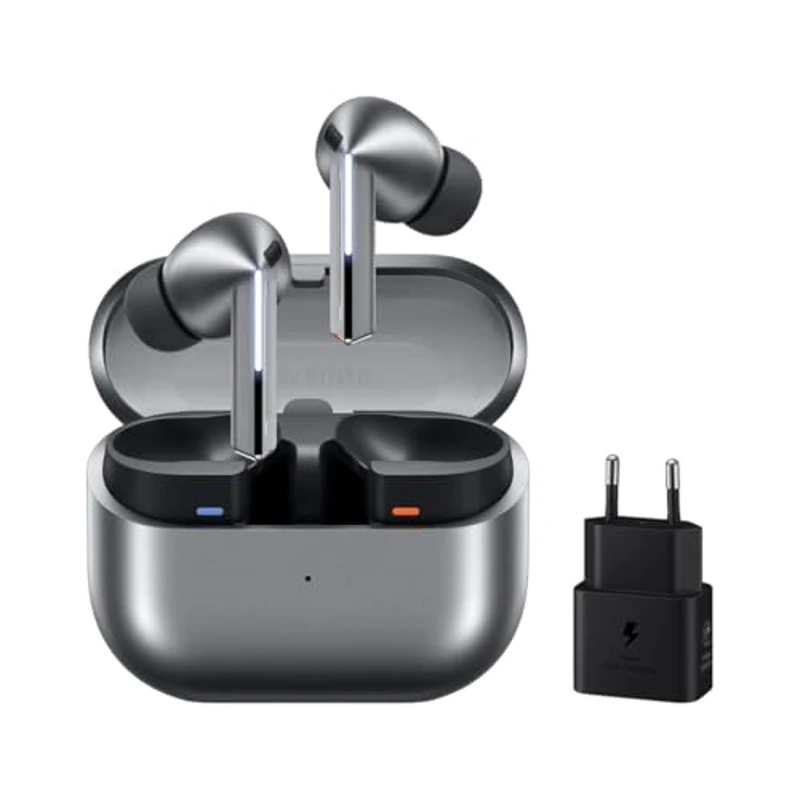 Samsung Galaxy Buds3 Pro + Cargador - Auriculares Inalámbricos, Cancelación de Ruido, Bluetooth, Audio 361, Sonido Hi-Fi, Gris (Versión Española) - Imagen 1