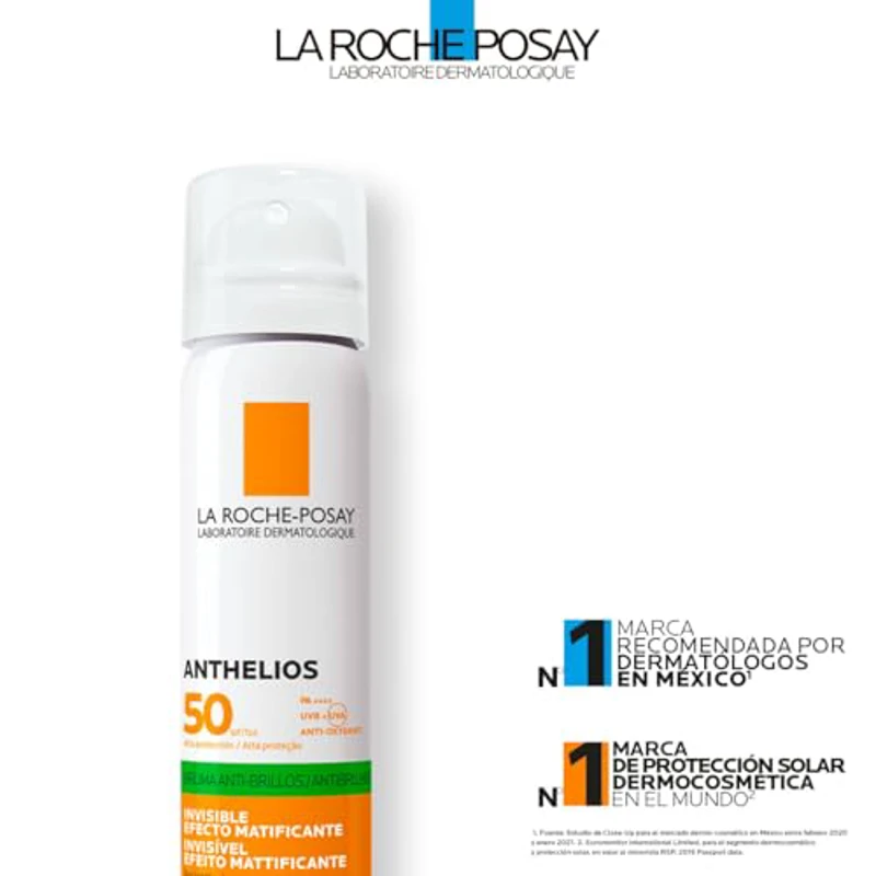 Anthelios Bruma Invisible Facial aerosol SPF 50 75ML LA ROCHE POSAY - Imagen 2
