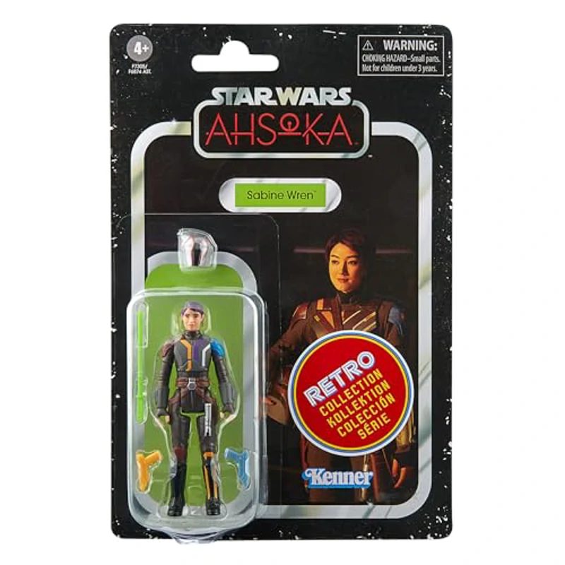 Sw Retro MeridianStar Wars - La colección Retro - Figura de Sabine WREN - Star Wars: Ahsoka- Figuras de acción de 9,5 cm - Imagen 1