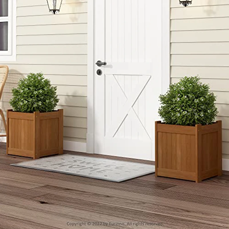 Furinno Caja De Flores De Madera - Imagen 2