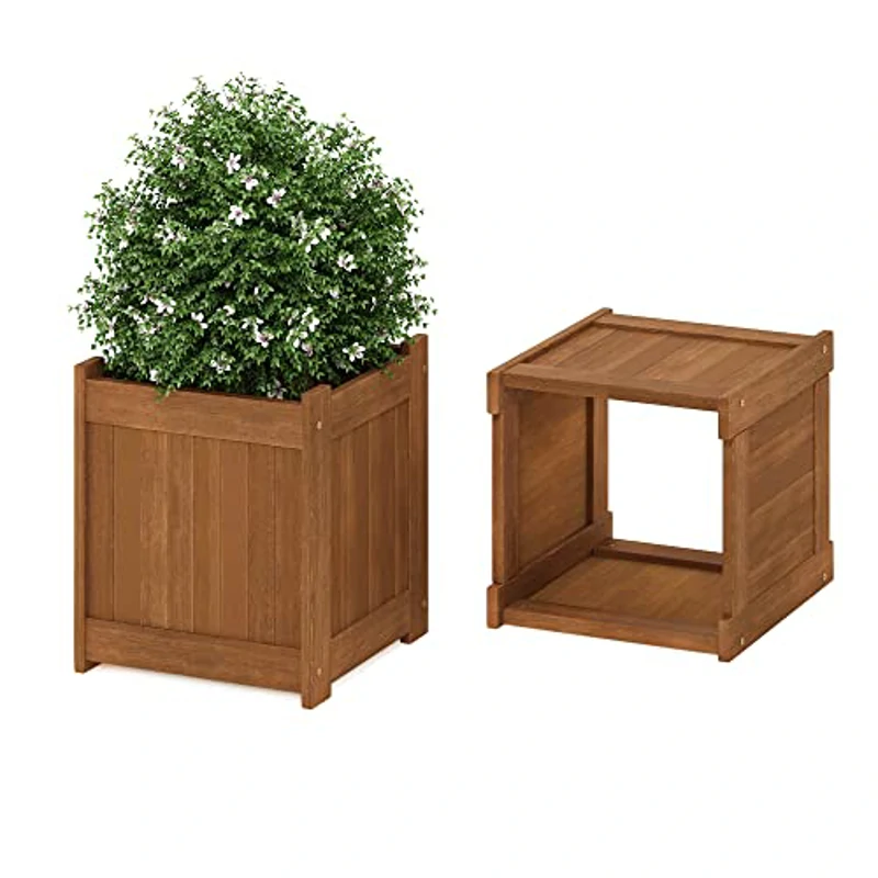 Furinno Caja De Flores De Madera - Imagen 3
