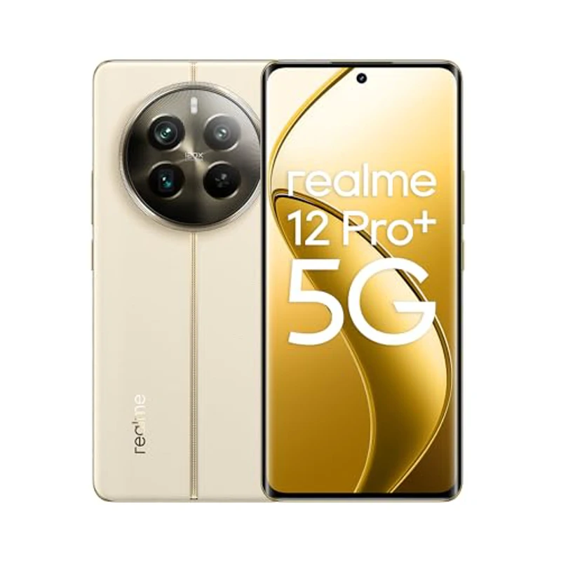 realme Teléfono Móvil 12 Pro+ 5G 8 + 256GB, Cámara periscopio para retratos, Sony IMX890 con OIS, Procesador Snapdragon 7s de 2ª generación 5G, Pantalla de visión curva de 120Hz, Navigator Beige - Imagen 1