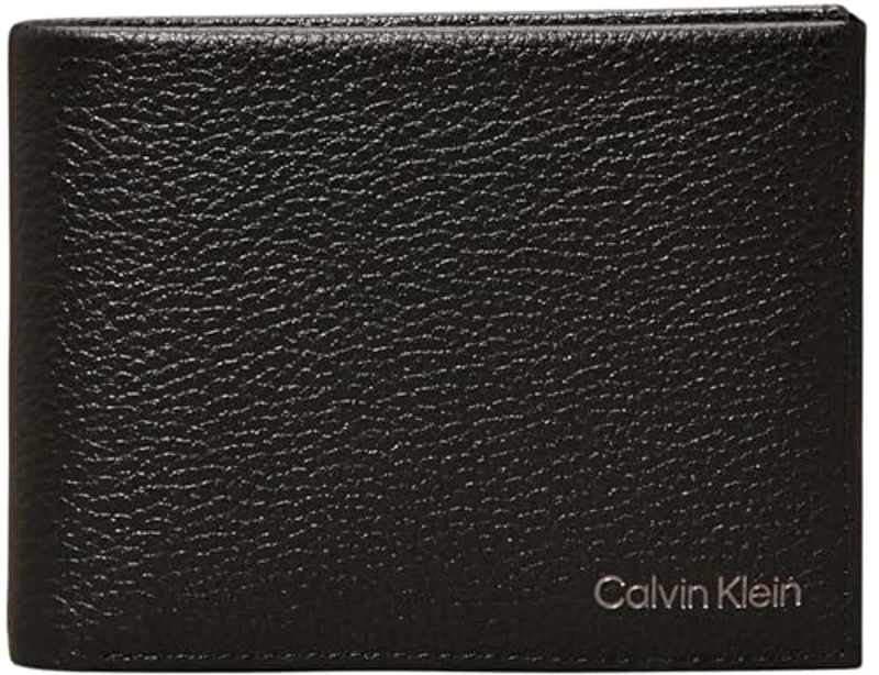 Calvin Klein Cartera Hombre Warmth Bifold Pequeña, Negro (CK Black), Talla Única - Imagen 1
