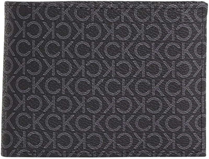 Calvin Klein Cartera Hombre Classic Mono Trifold con Logotipo Impreso, Negro (Classic Mono Black), Talla Única - Imagen 1