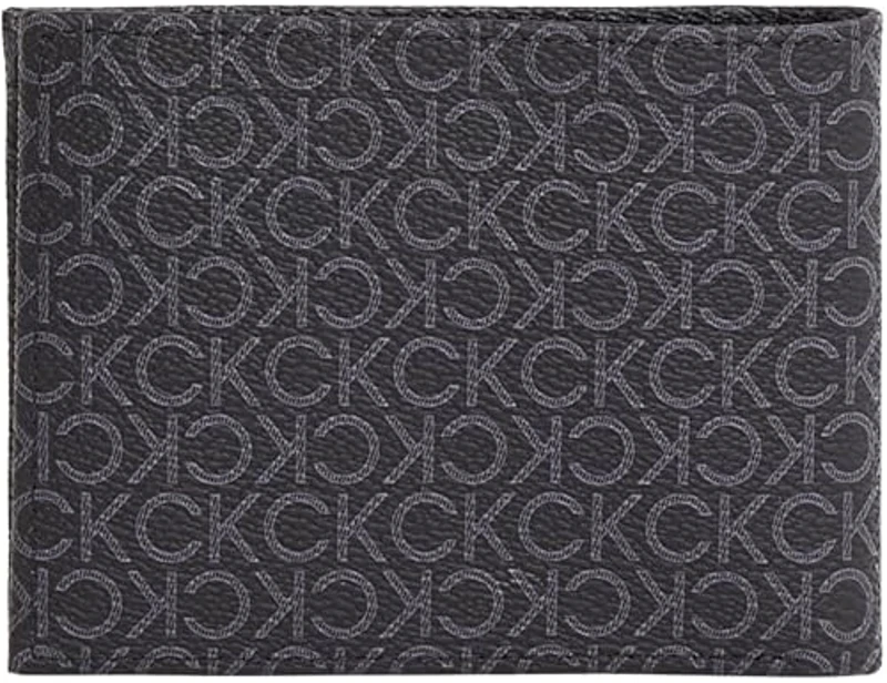 Calvin Klein Cartera Hombre Classic Mono Trifold con Logotipo Impreso, Negro (Classic Mono Black), Talla Única - Imagen 2