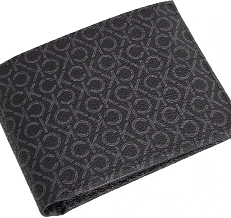 Calvin Klein Cartera Hombre Classic Mono Trifold con Logotipo Impreso, Negro (Classic Mono Black), Talla Única - Imagen 3