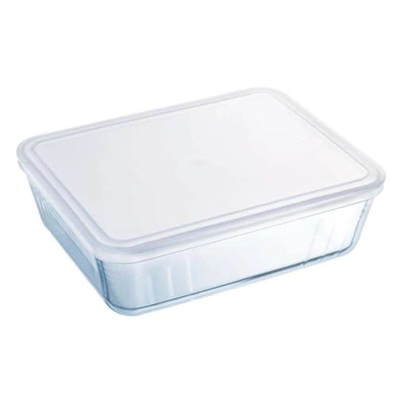 Pyrex Classic - Recipiente rectangular con tapa, 0,8L - 19x14x4cm - Imagen 1