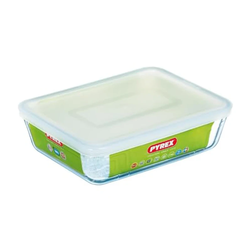 Pyrex Classic - Recipiente rectangular con tapa, 0,8L - 19x14x4cm - Imagen 3