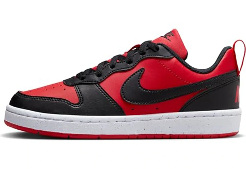NIKE Court Borough Low Recraft (GS), Sneaker, University Red Black White, 35.5 EU - Imagen 1
