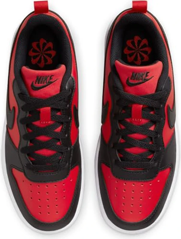 NIKE Court Borough Low Recraft (GS), Sneaker, University Red Black White, 35.5 EU - Imagen 3
