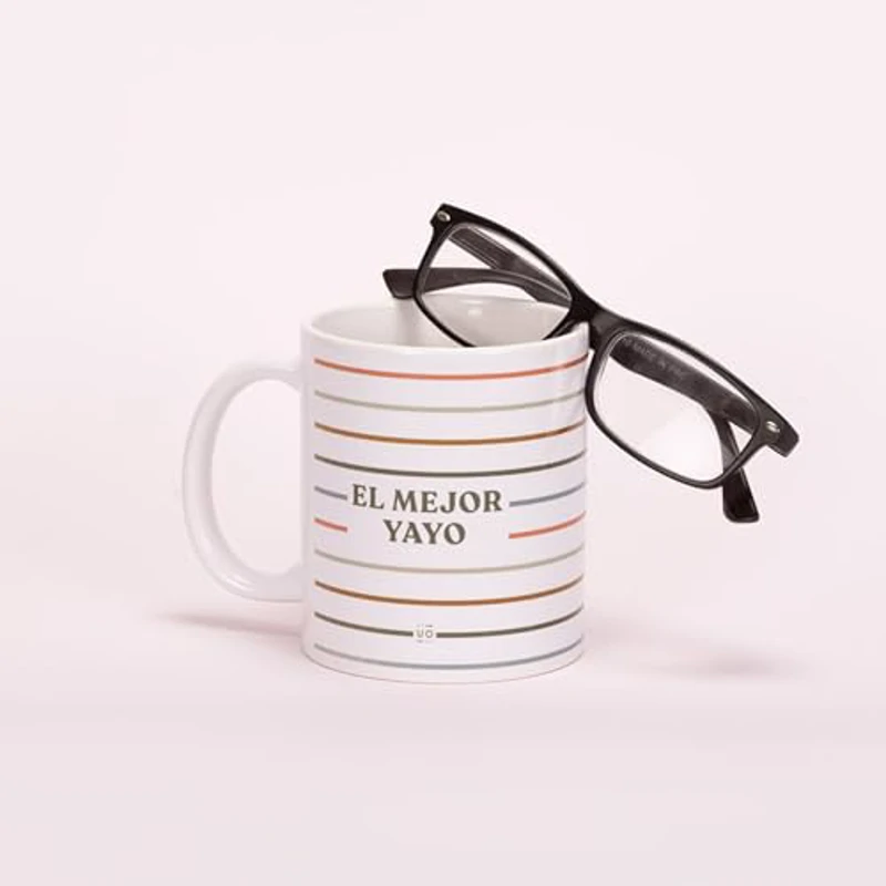UO Taza de regalo con mensaje El mejor yayo, Regalo para yayos, regalo para padres, 350 ml, Cerámica - Imagen 2