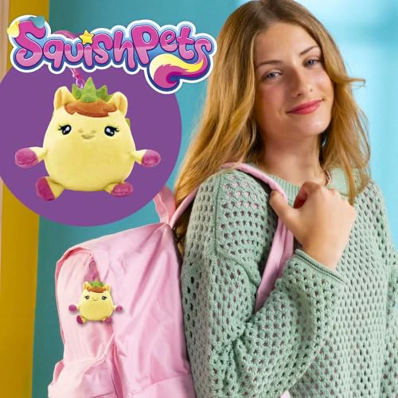 Squishpets - Llavero Galupy Rainbow Unicorn Seffry 6 cm | Peluche Suave Unicornio Arcoíris | Llavero Accesorio Infantil Niña para Mochila | Regalo Original - Imagen 3