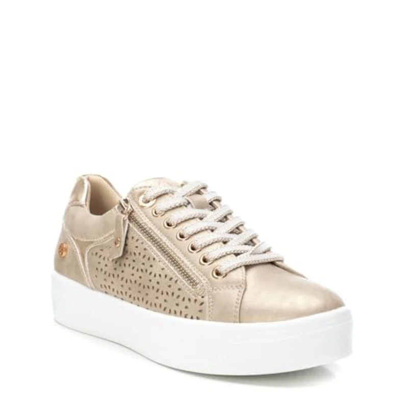 XTI - Zapatilla Mujer Oro - Calzado Cómodo y Versátil - Moda Casual - Modelo 14362401 (Talla 38) - Imagen 2