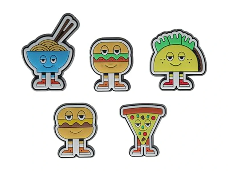 Crocs Shoe Charm 5-Pack | Personalize with Jibbitz for, Amuleto de Zapatos Unisexo, Chill Foods, Talla única - Imagen 1