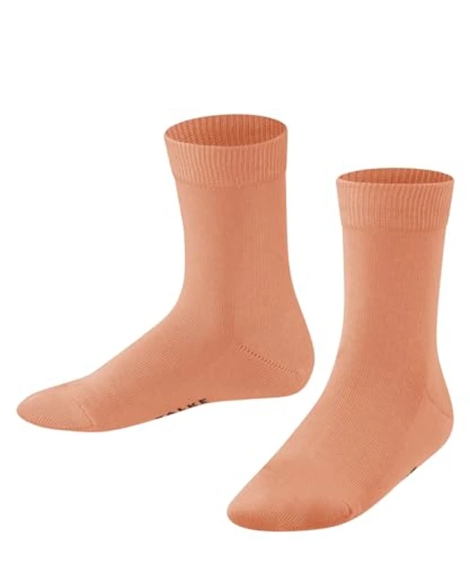 FALKE Family K So algodón sostenible lisos 1 par, Calcetines Unisex niños, Rojo Cantaloupe 8771, 19-22 - Imagen 1