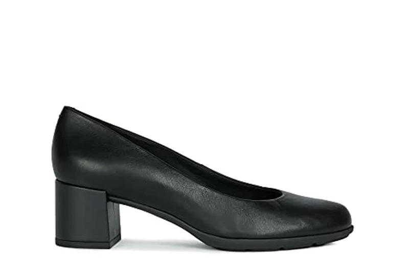 Geox D New Annya Mid A, Zapatos de tacón con Punta Cerrada Mujer, Negro (Black 85), 38.5 EU - Imagen 2