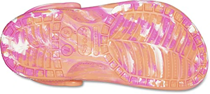 Crocs Unisex Adulto Baya Marbled Amazon Clog Zueco, Papaya/Multi, 45/46 EU - Imagen 3