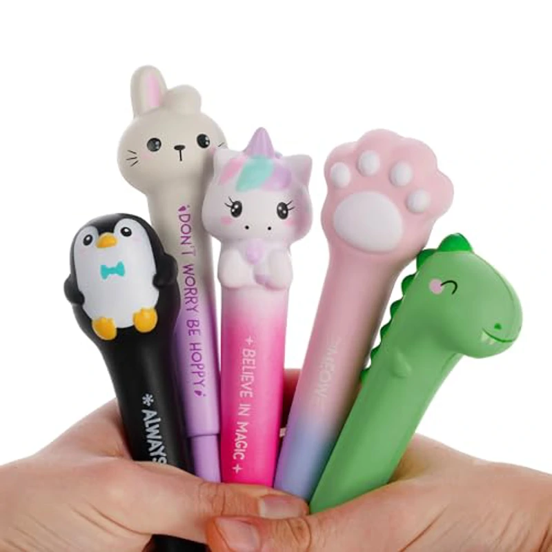 Legami - Bolígrafo de gel antiestrés – Squeezies, papelería para escribir, relajarse, concentrarse, bolígrafo antiestrés, súper suave, tinta negra, diámetro de la punta 1 mm, tema pingüino - Imagen 3