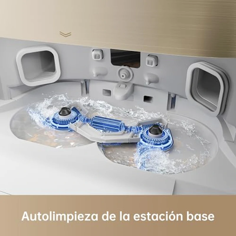 DREAME X40 Ultra Complete Robot Aspirador y Fregasuelos, 12.000 Pa Succión, con Mopa Extraíble y Elevable, 70℃ Fregona Autolimpiable, Cepillo Lateral Extensible y Elevable, Detección Suciedad - Imagen 3