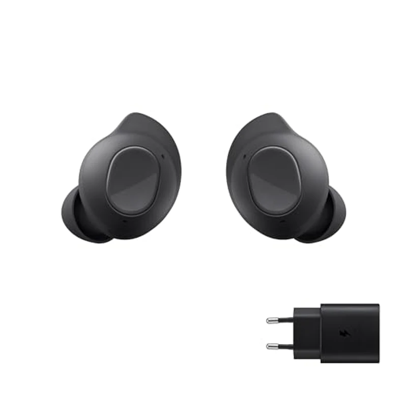 Samsung Galaxy Buds FE + Cargador - Auriculares Inalámbricos, Cancelación de Ruido Activa, Ajuste Cómodo, 3 Micrófonos, Control Táctil, Bajos Graves, Gris (Versión Española) - Imagen 1