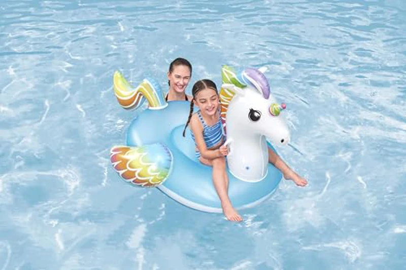 BESTWAY Flotador Fantasy unicorn 1.55m x 1,19m/61" x 47" - Imagen 2