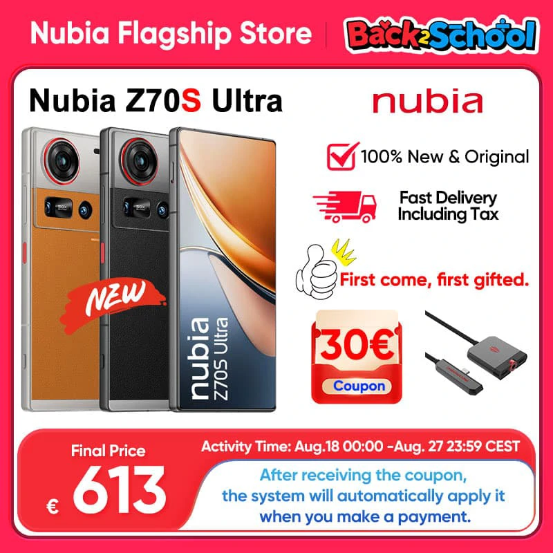 2025 World Premiere nubia Z70S Ultra 5G Smartphone New Snapdragon 8 Elite 6600mAh Battery 6.85'' 144Hz AMOLED Display NFC Global Version Telephone Moile Phone - Imagen 1