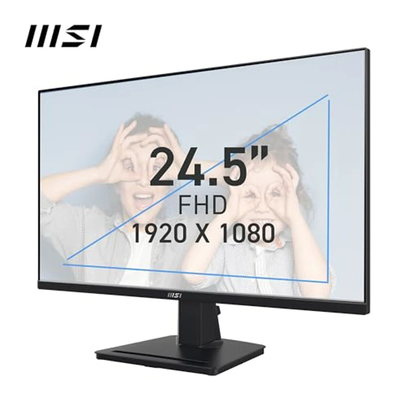 MSI Pro MP252 Monitor Profesional Full HD de 24,5"- Panel IPS 1920 x 1080, 100 Hz, Pantalla Eye-Friendly, Altavoces Integrados, inclinación Ajustable, HDM 2.0b, DisplayPort 1.4a - Imagen 2