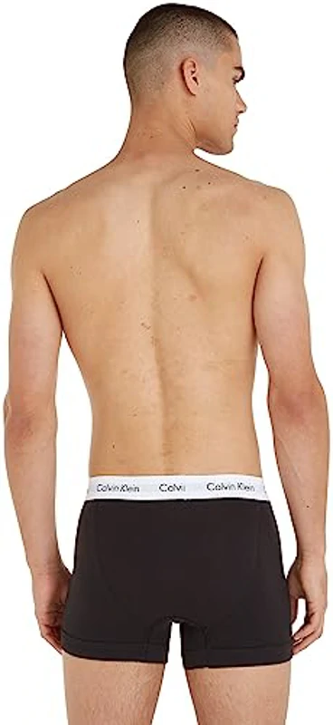 Calvin Klein Pack de 3 Calzoncillos Bóxer para Hombre Algodón Elástico, Multicolor (White/B&W Stripe/Black), L - Imagen 2