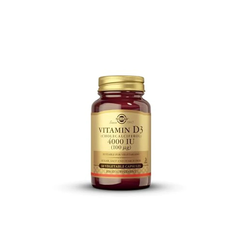 Solgar Vitamina D3 4000 UI, Aroma Vainilla, 60 Unidades (Paquete de 1) - Imagen 1