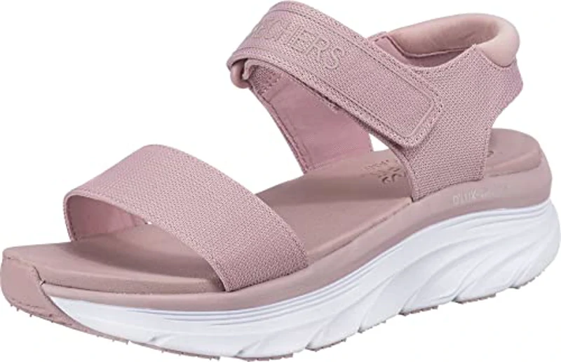 Skechers D'LUX WALKER NEW BLOCK, Sandalias deportivas para Mujer, Blush Mesh, 38 EU - Imagen 1